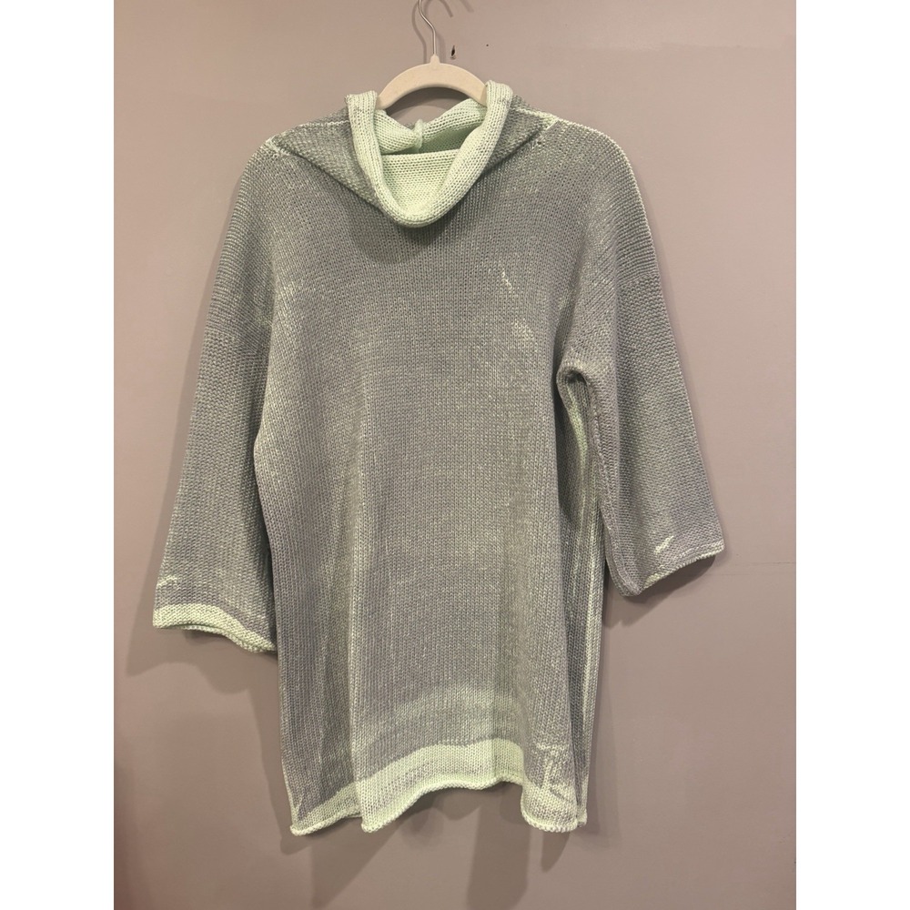 Skif Skifo Green Grey Lagenlook Turtleneck Slouchy Minimalist